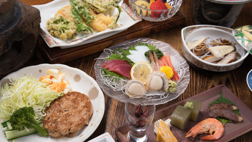 *夕食イメージ(プチグルメプラン)/ホテル丸松オリジナルハンバーグが味わえます♪