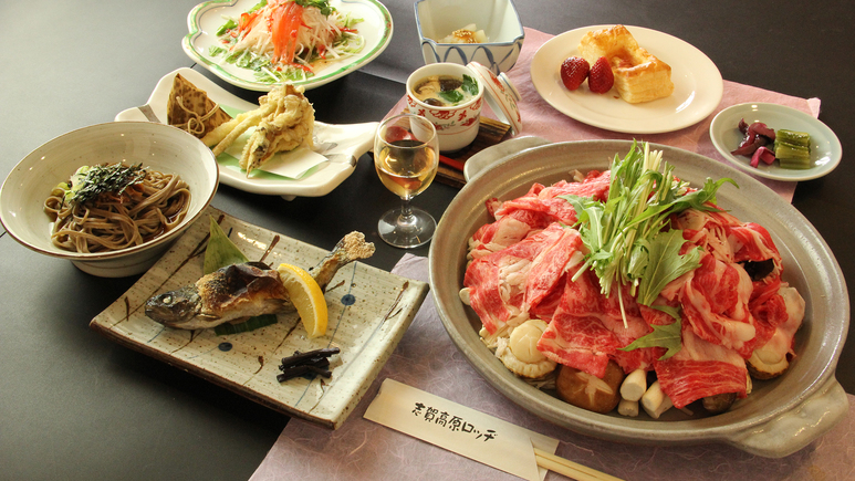 【お料理】信州の食材を使用、志賀高原にある宿だからこそ味わえるお料理を、ぜひお楽しみください。