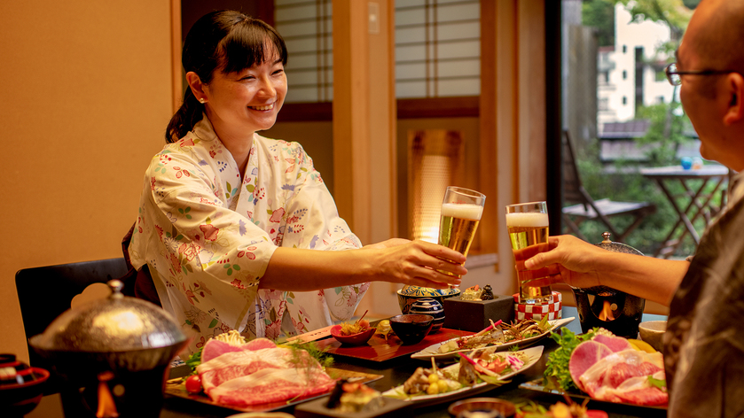 お部屋食イメージ誰にも邪魔されないプライベート空間で、ごゆっくりお食事の時間をお愉しみ下さい。