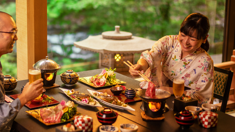 個室会食場 一例大切な人との二人だけの時間。会津の美酒・美食と共に。