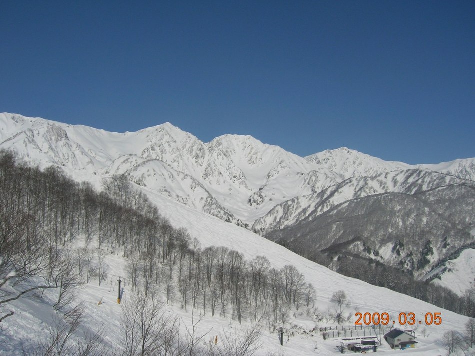 冬の白馬三山