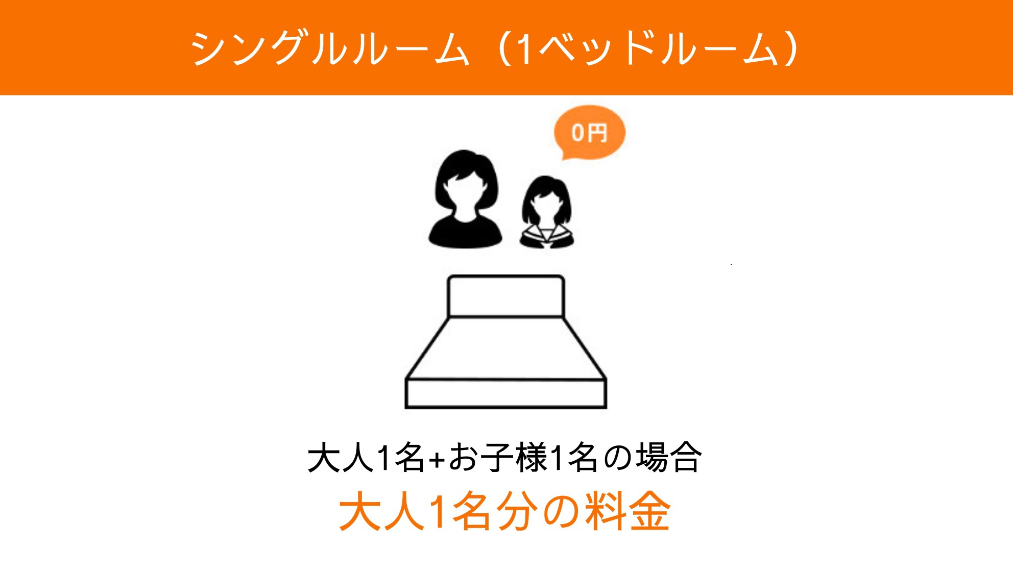 【 18歳以下添い寝無料の利用例 】シングルルーム
