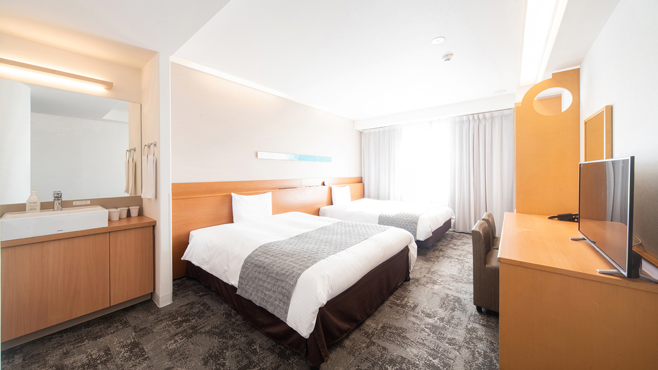 【 ツインルーム  26㎡ 】150cmクイーンサイズベッド2台