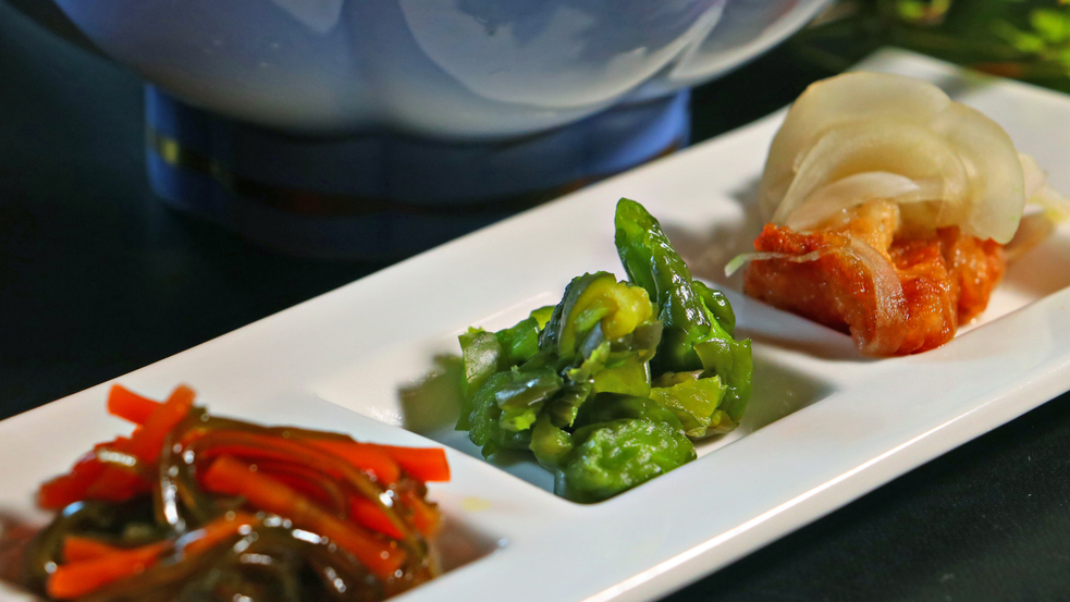 #【夕食一例】手作りの前菜とおしんこ