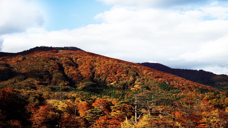 *鳴子峡 / 紅葉時の様子。ここからどんどん色づきます