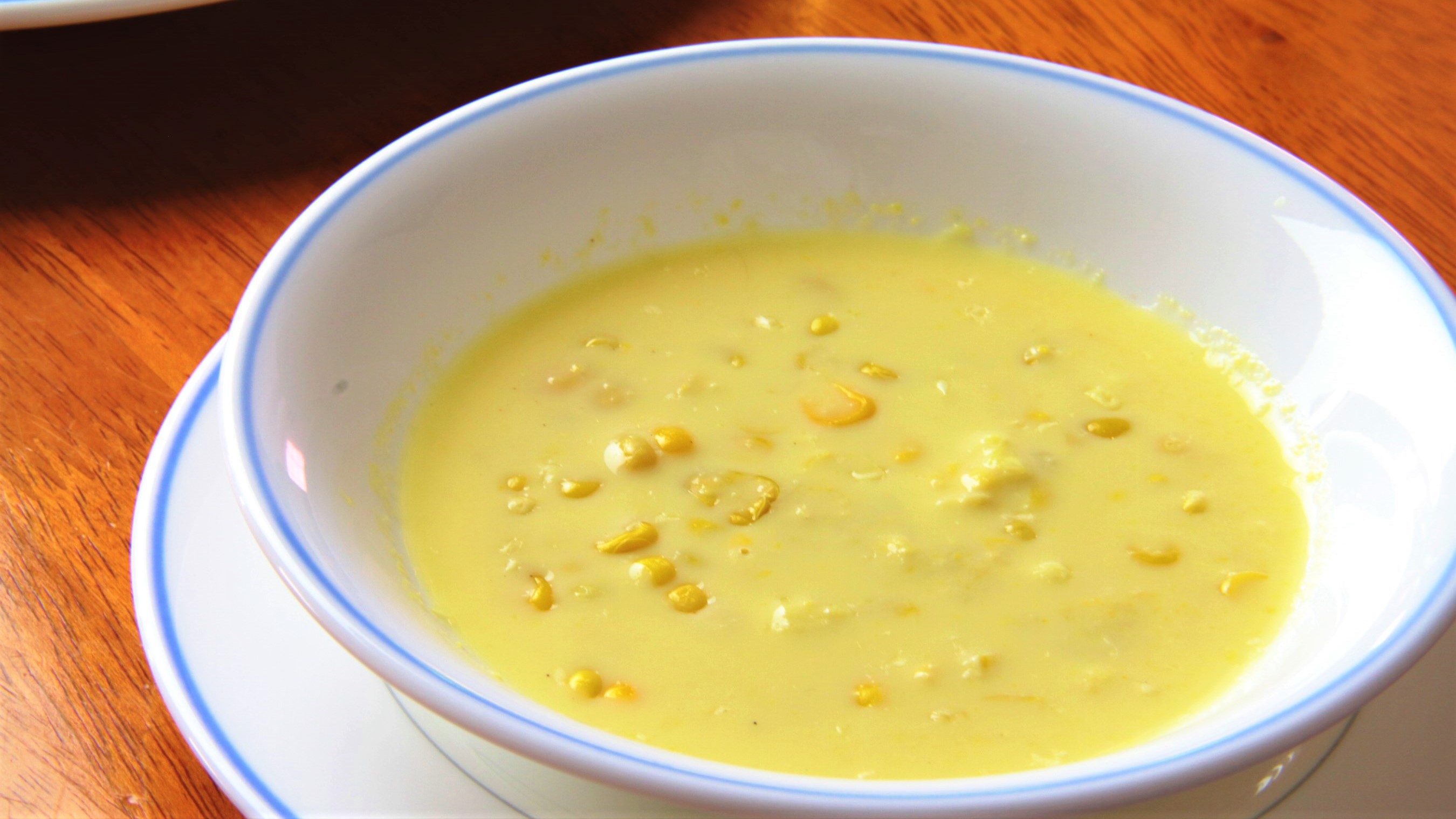 【夕食】自家栽培ゴールドラッシュの濃厚コーンスープ 