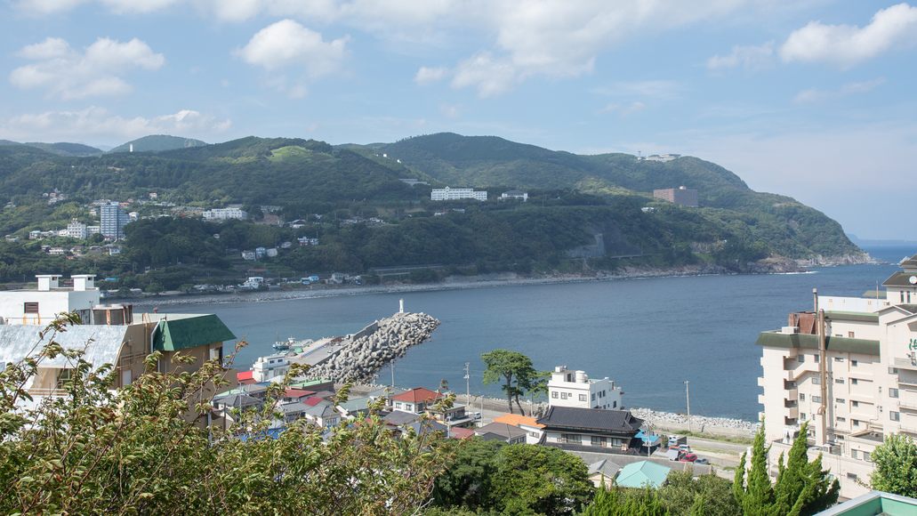 高層階海側客室の眺望一例