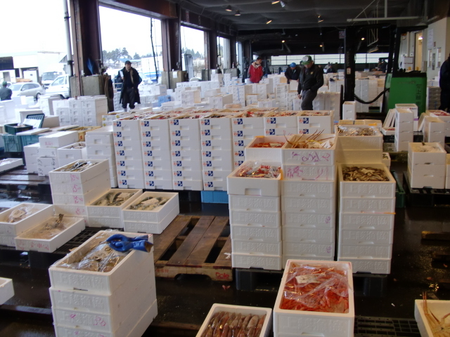 魚市場の仕入れ風景