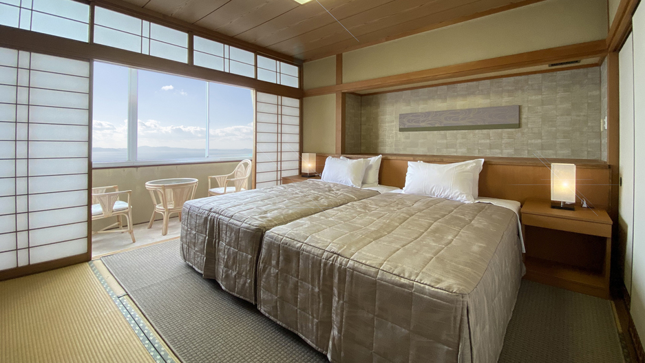 【和ベッド】禁煙(シャワーブース)洗浄機付きトイレ付。