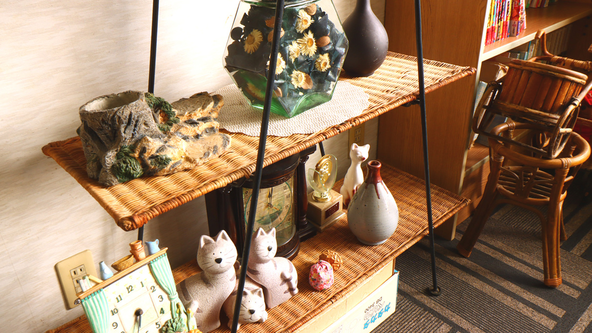 ＃【館内】館内にはかわいい小物を置いております