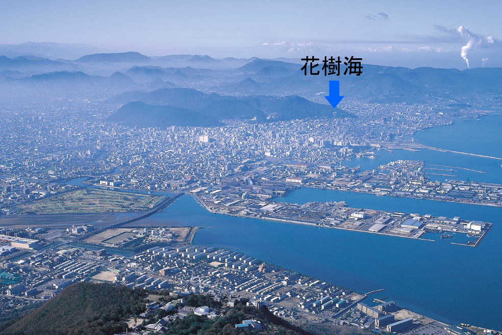 屋島側から見た花樹海