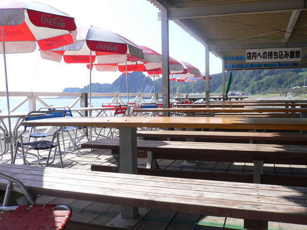 当宿より徒歩３分海を見ながらバーベQは最高海の家にて