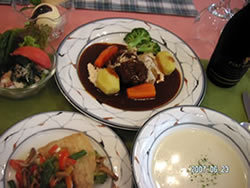 採りたて自家製野菜を使った自慢の洋食フルコース