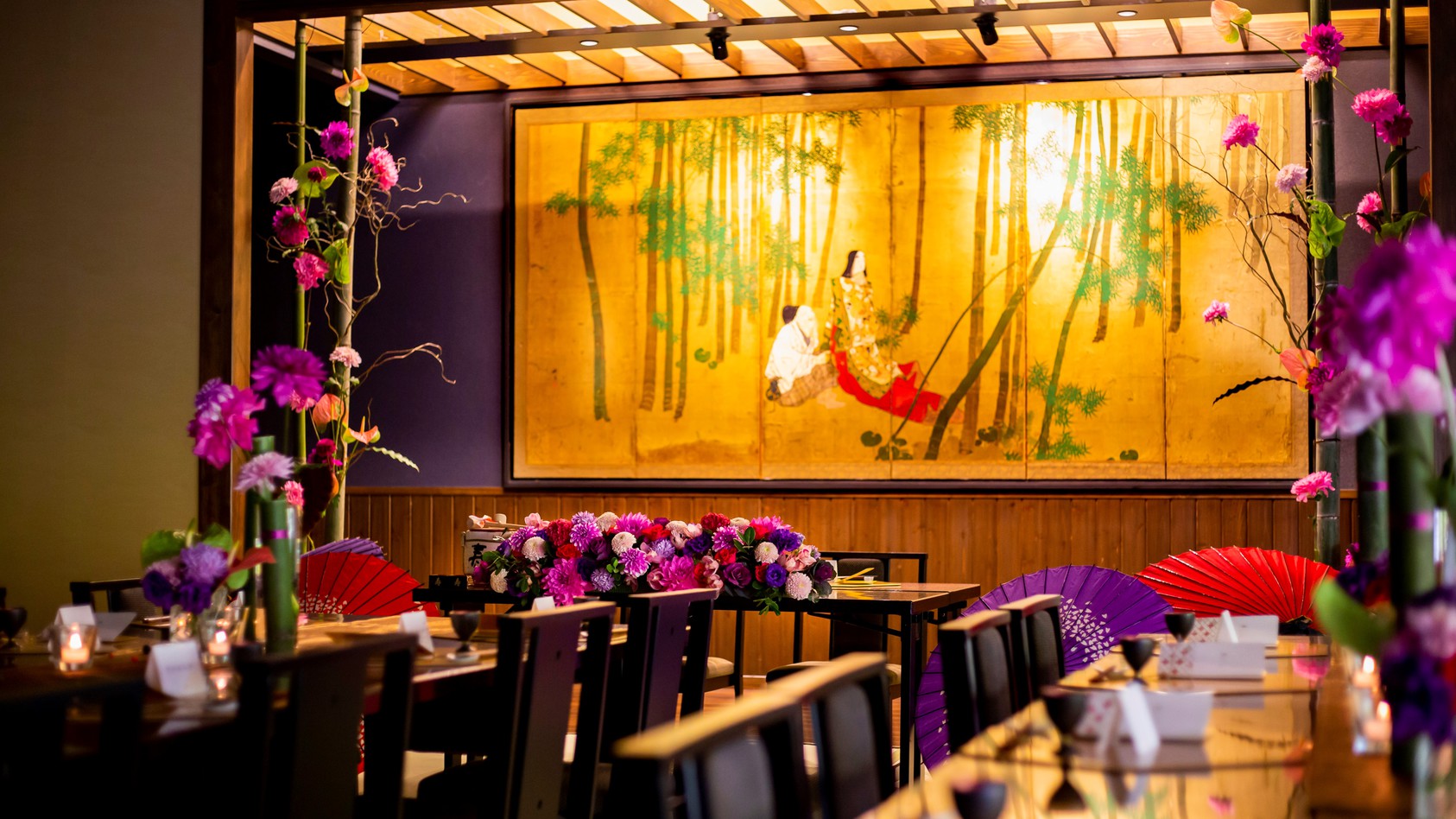 料亭若竹で婚礼の飾り