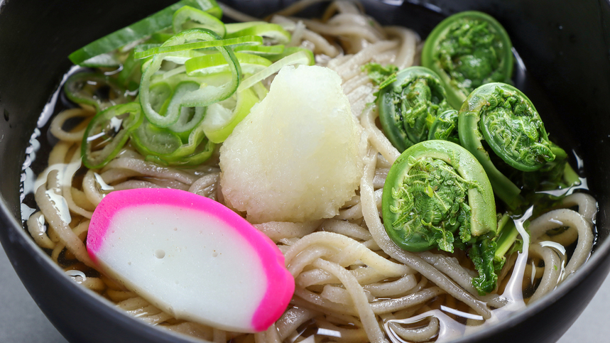 山菜まつり2024 夕食一例十割手打ちそば