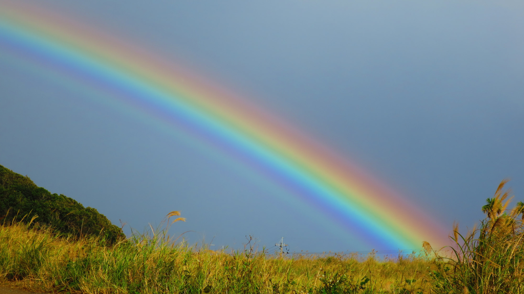 【景色】写真好きの主人が撮影した、施設から見えた虹