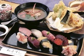 地元人気店「松喜うし」の「天ぷら盛り合わせ・お寿司御膳」と朝食付プラン