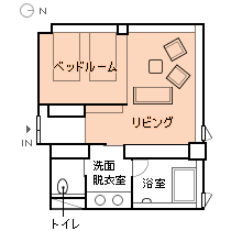 【間取り図】ひのき風呂付洋室一例