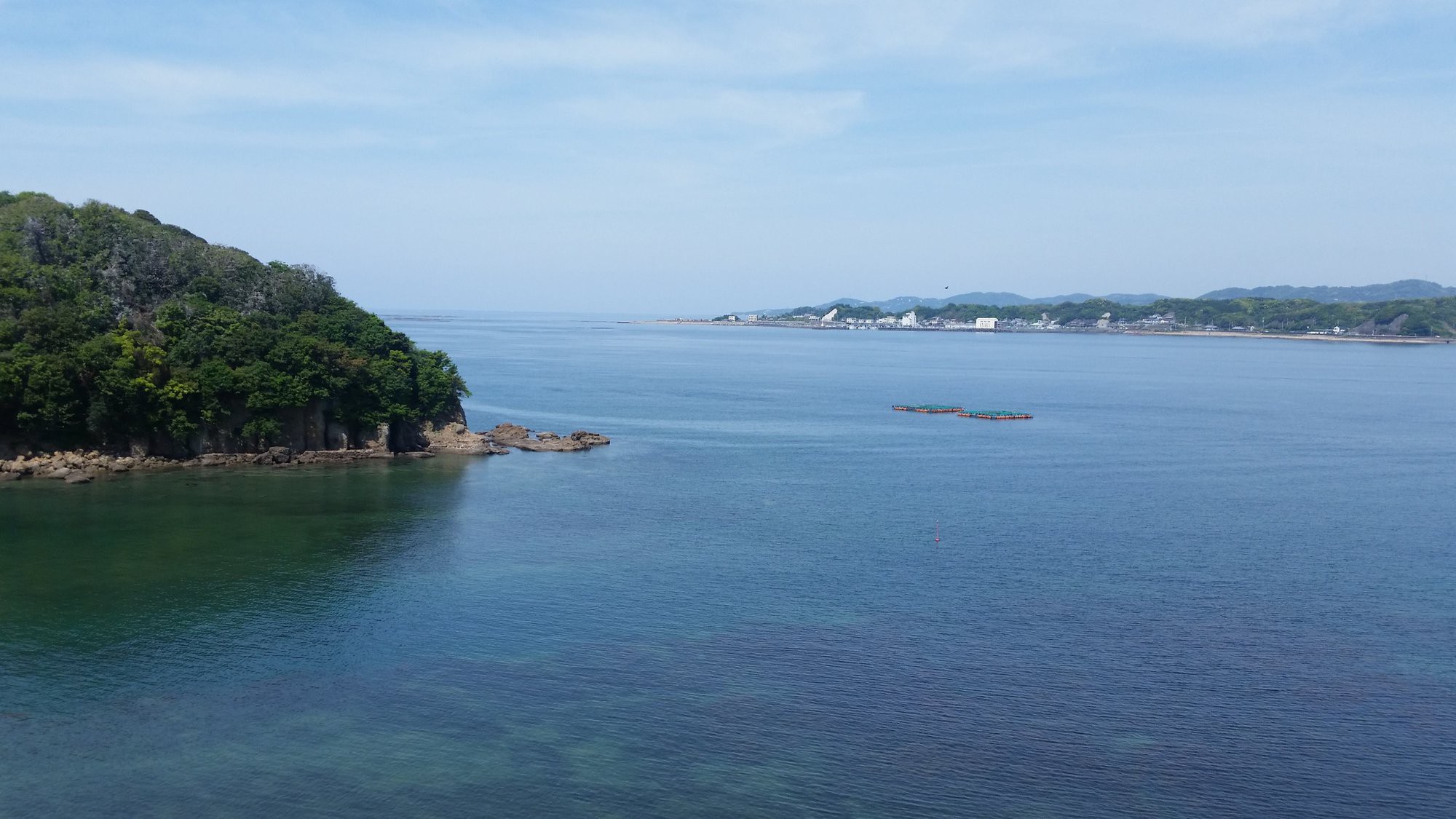 客室から望む太平洋と海岸線