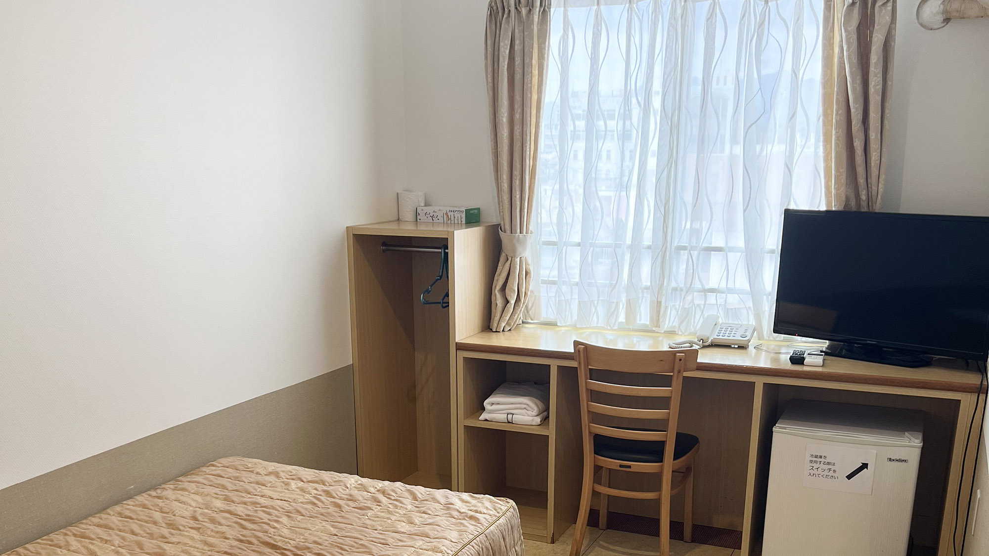 ・【シングル】個別空調・無料Wi-Fi完備！快適にご滞在いただけます