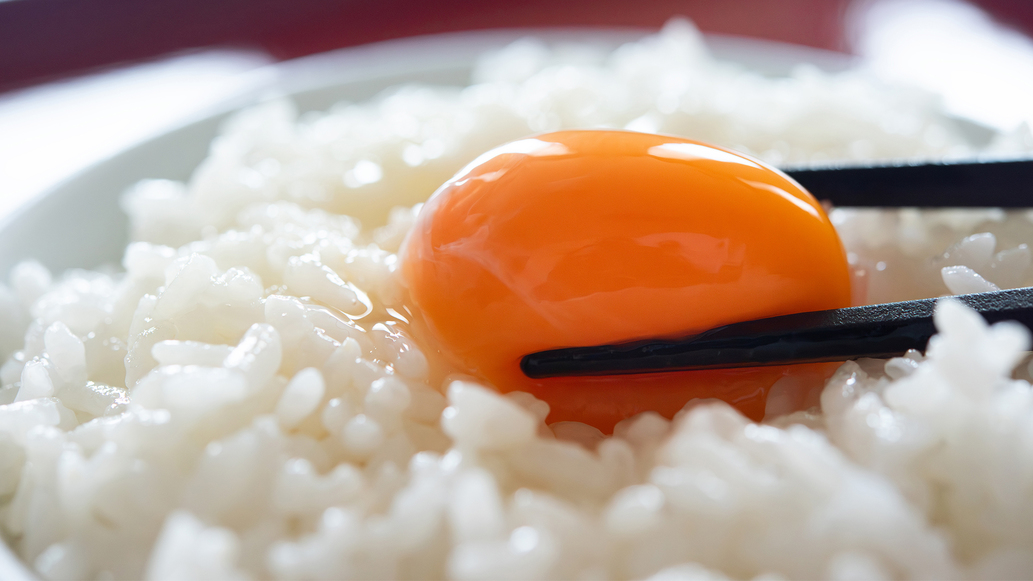 *【朝食一例】兵庫の行列ができる卵かけご飯屋と同じ「丹熊」の卵を取り寄せてご提供しております。