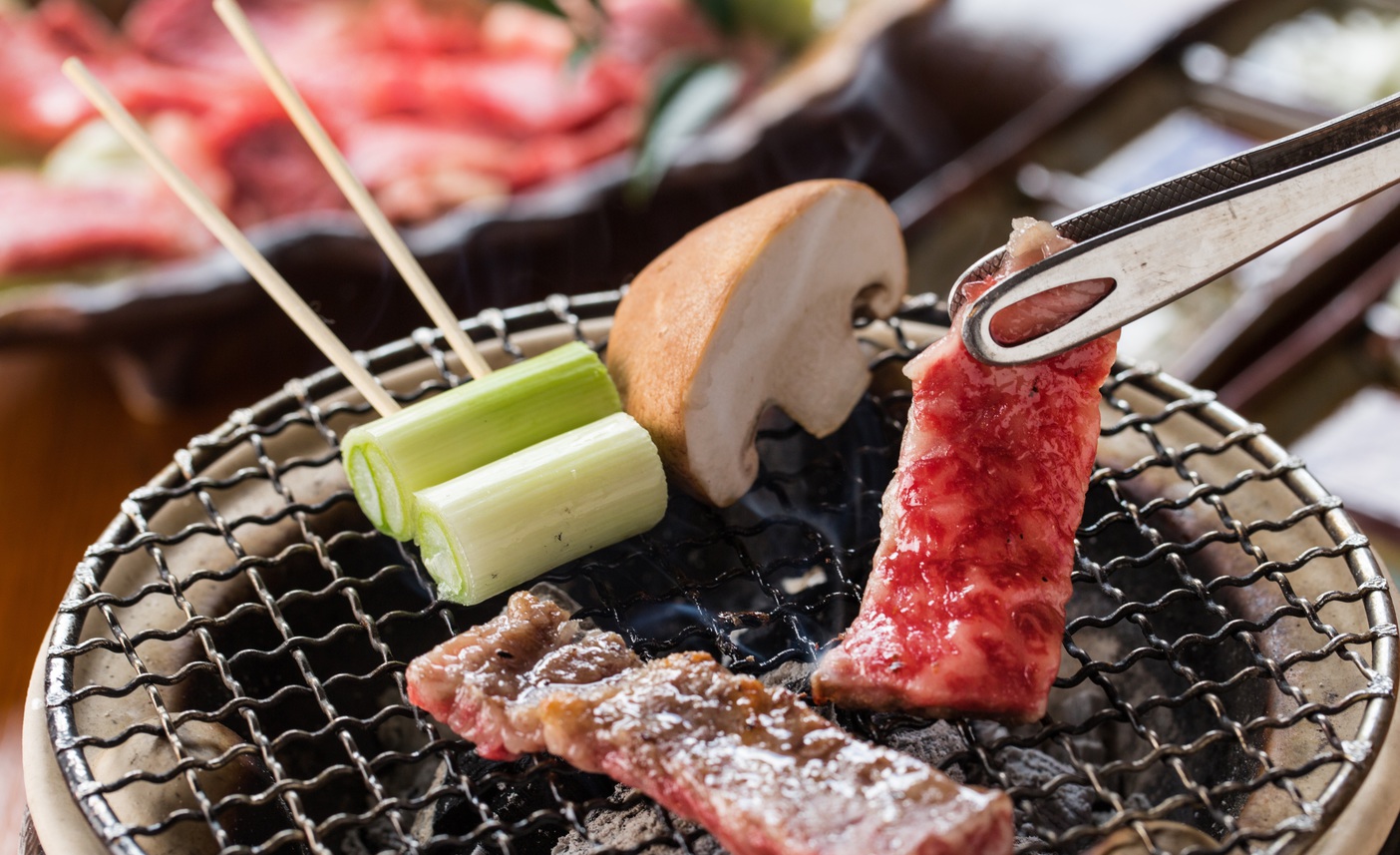 近江牛の炭火焼きプラスメニュー