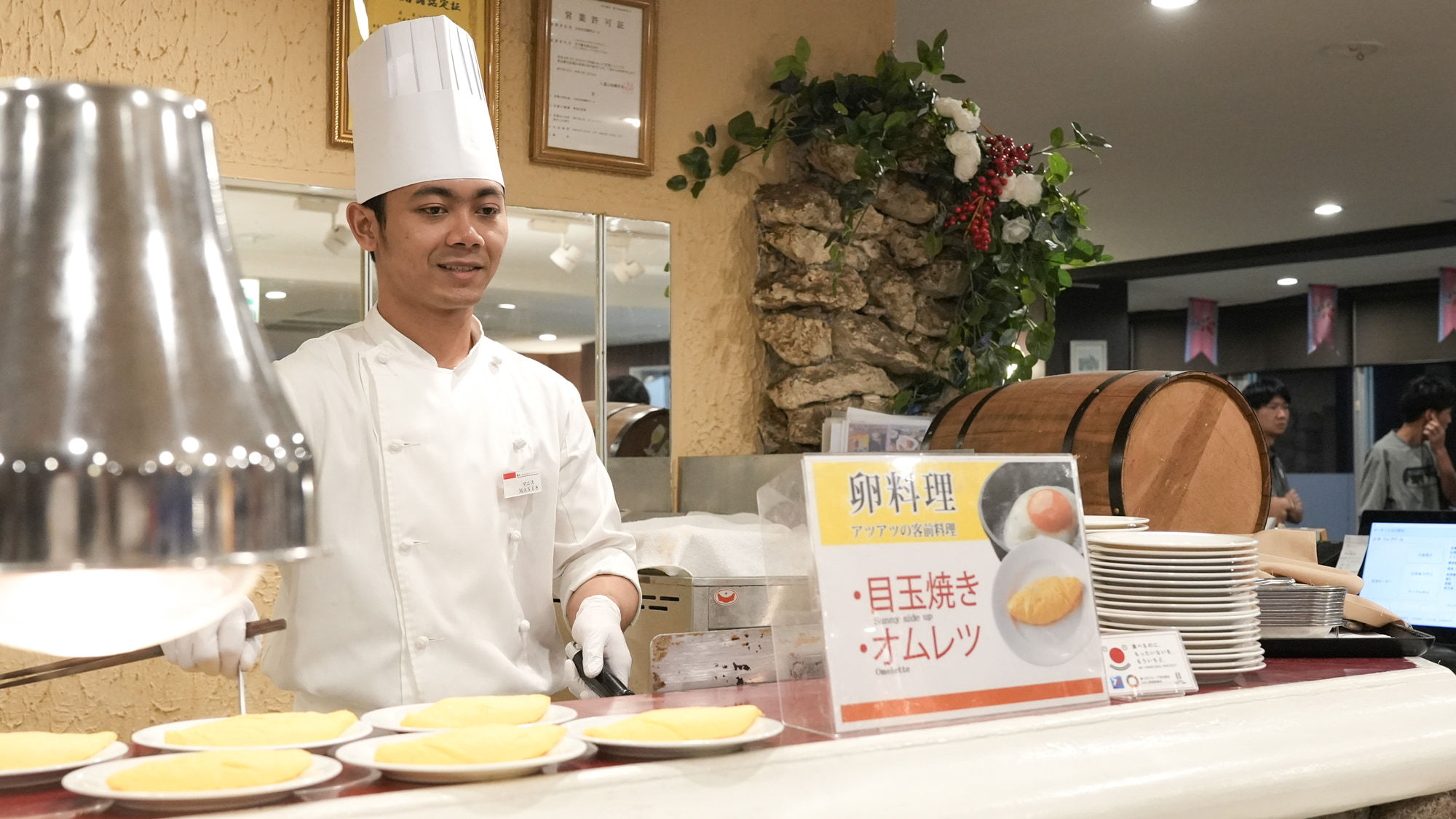 朝食（例）オープンキッチン