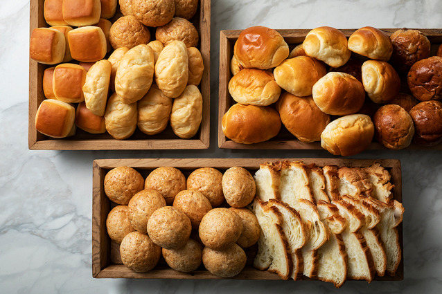 【朝食】バラエティ豊かなパンもご用意