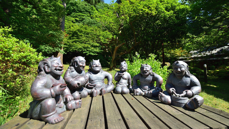 【庭園】庭園を背景に集う鬼たち