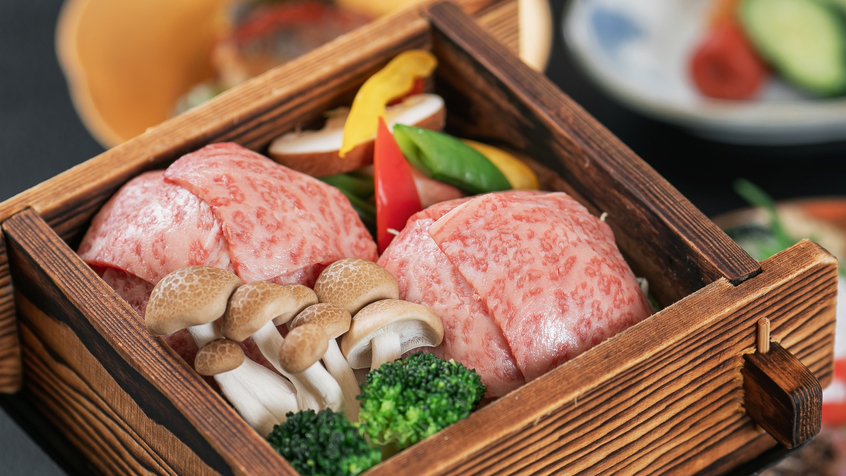 【料理】A5ランクにいがた和牛のラジウム源泉蒸し