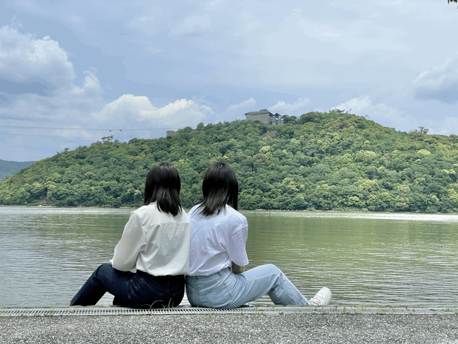 浜名湖に浮かぶ大草山