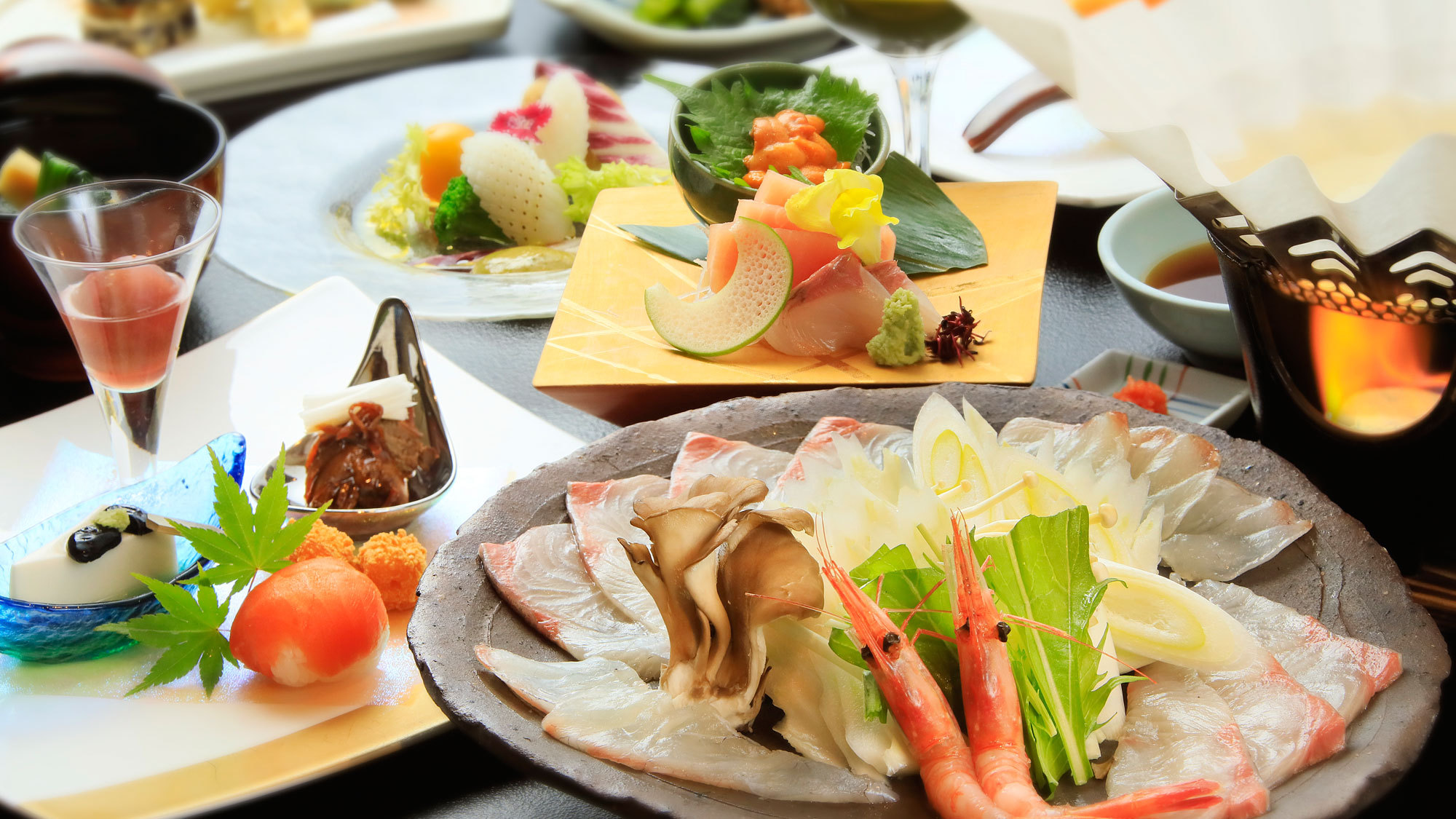 【彩り会席】選べるメイン料理『海鮮しゃぶしゃぶ』