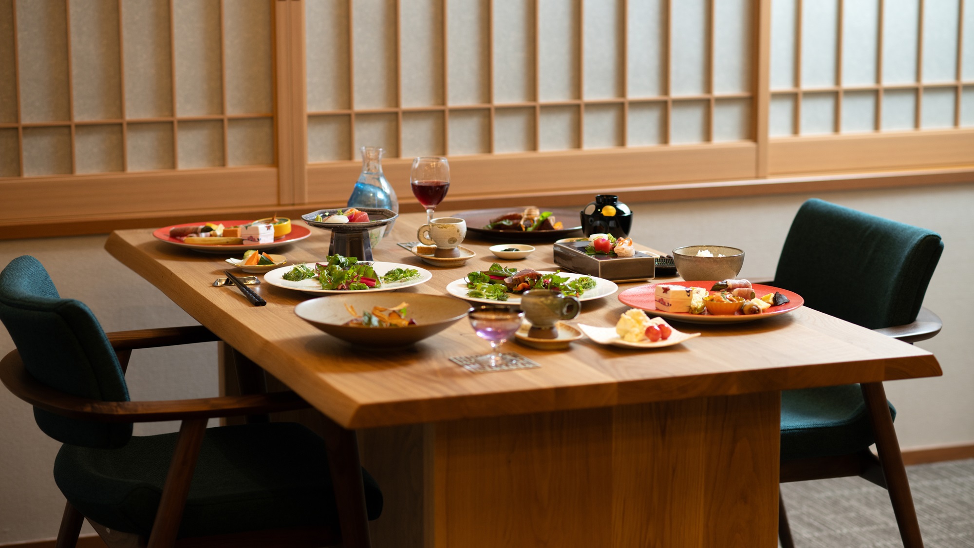 【夕食】ふくしまの豊かな素材を活かした料理を召上がってください