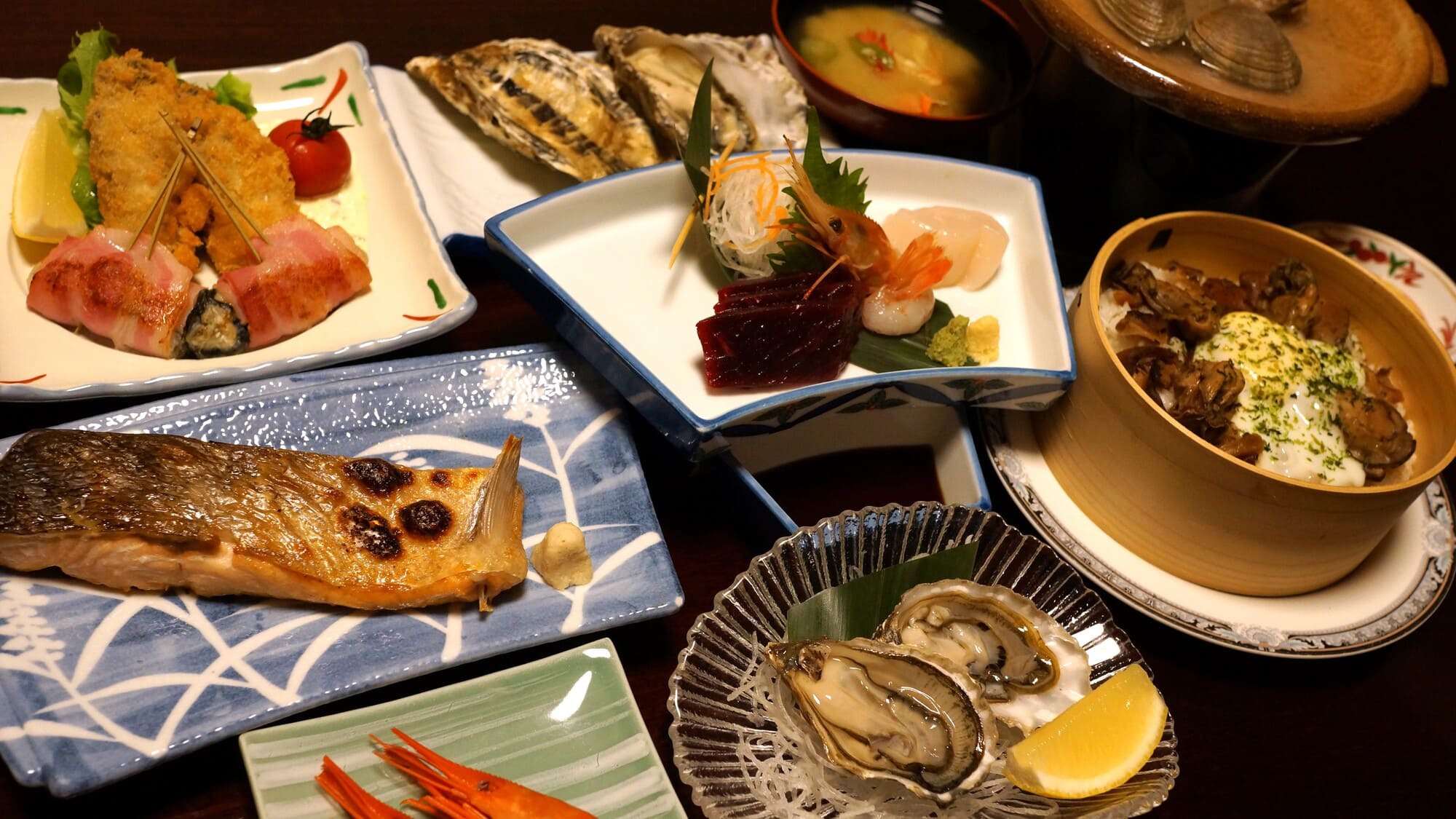 ◆【直前割】厚岸産の牡蠣料理をフルコースで！一番人気の牡蠣御膳プラン【夕朝食付】【美味旬旅】