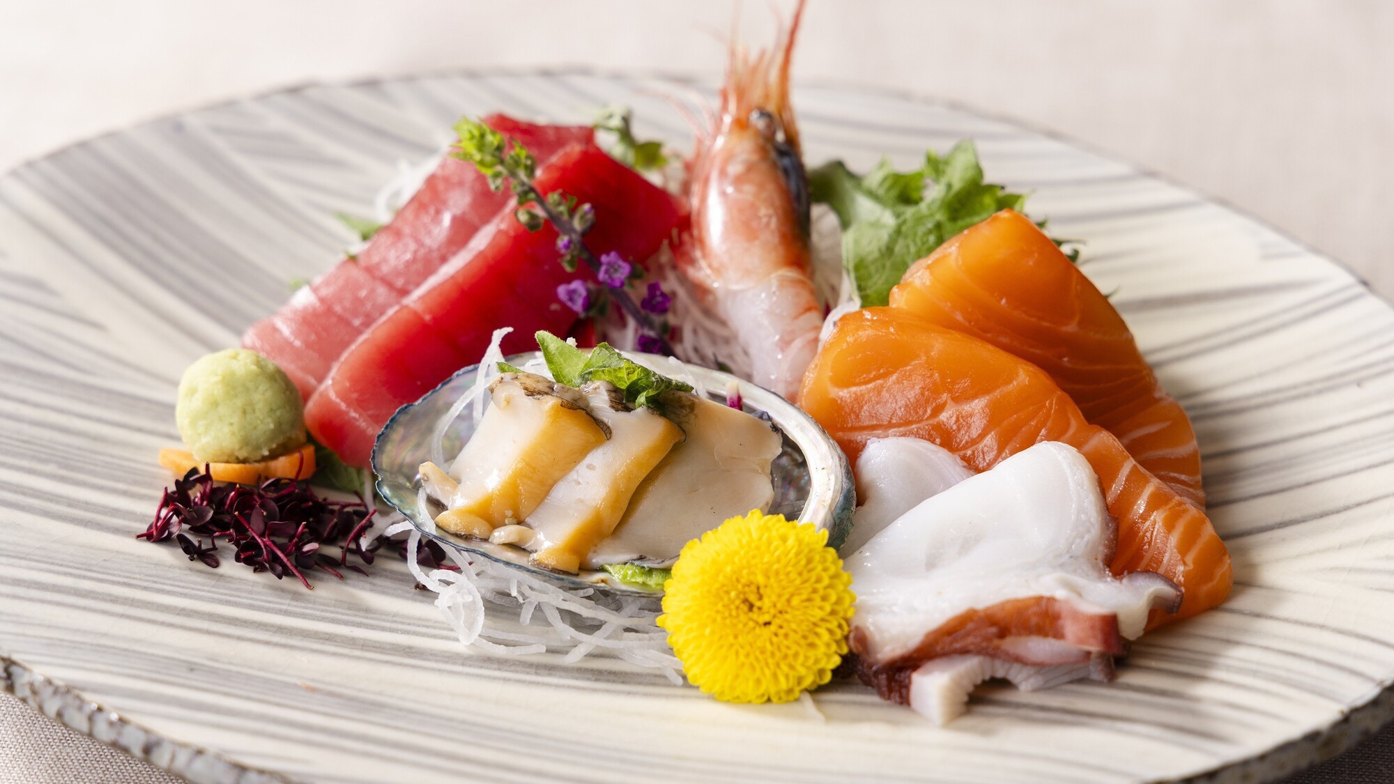 【夕食】刺身5種盛り