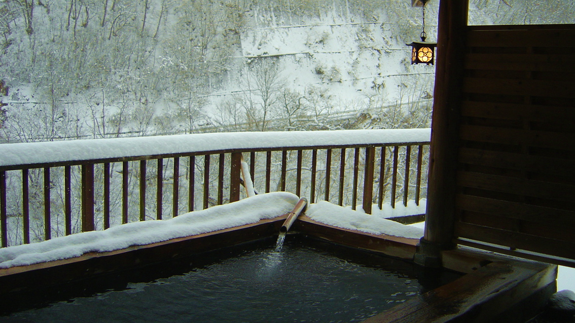 【露天風呂】冬の風景