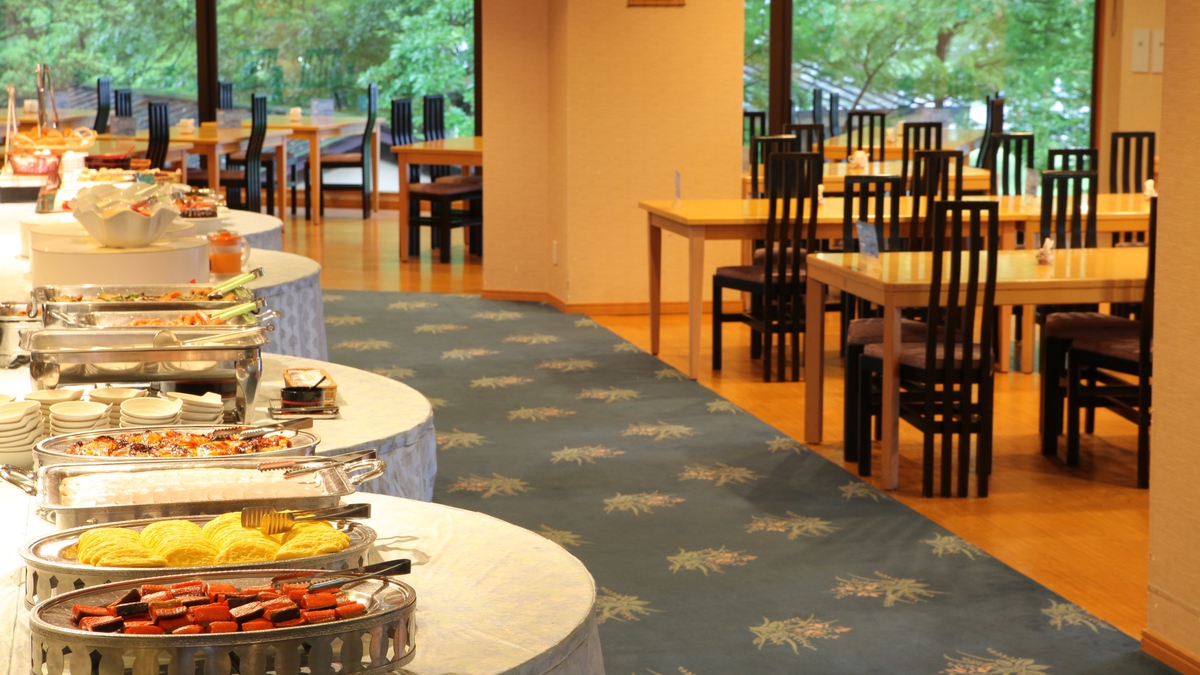 レストラン「奥入瀬」での朝食バイキングの一例