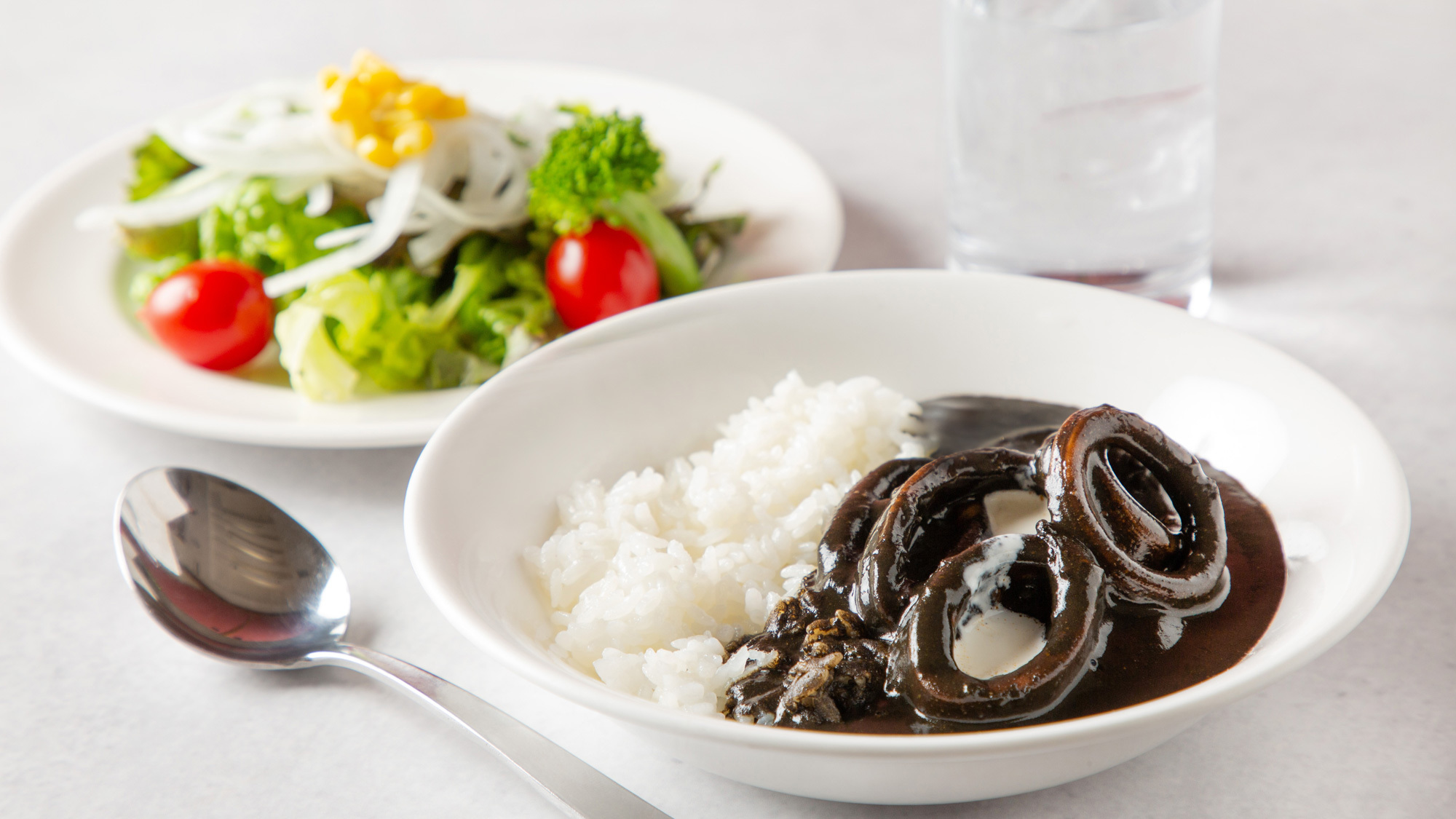 函館といえばイカ！イカカレーもご用意しております