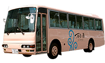 【無料シャトルバス】この色が目印です。