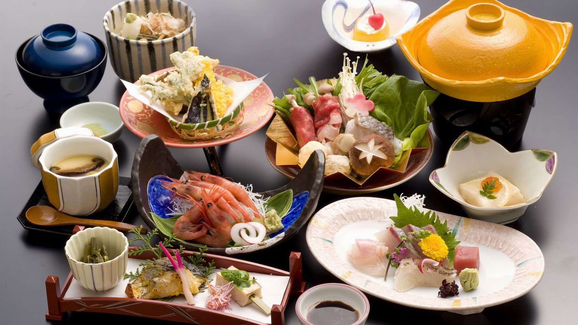 【おまかせ御膳】日本海の海の幸を盛り込んだお料理の数々(お献立一例) 