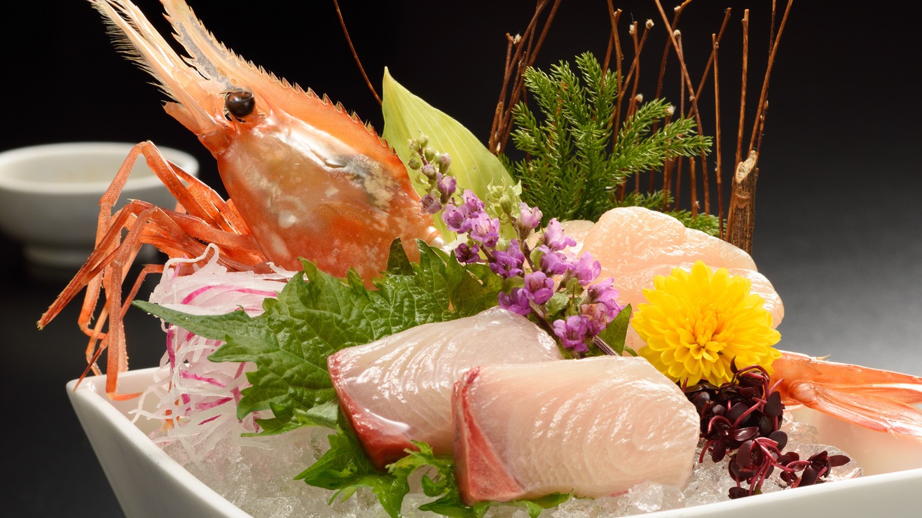 夕食一例お造り※季節・仕入れ状況によりメニューが変わります。