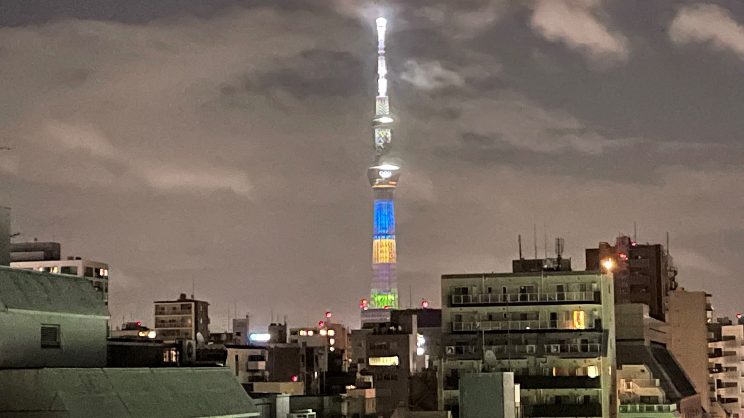 東京スカイツリー（夜）〜7階客室より〜