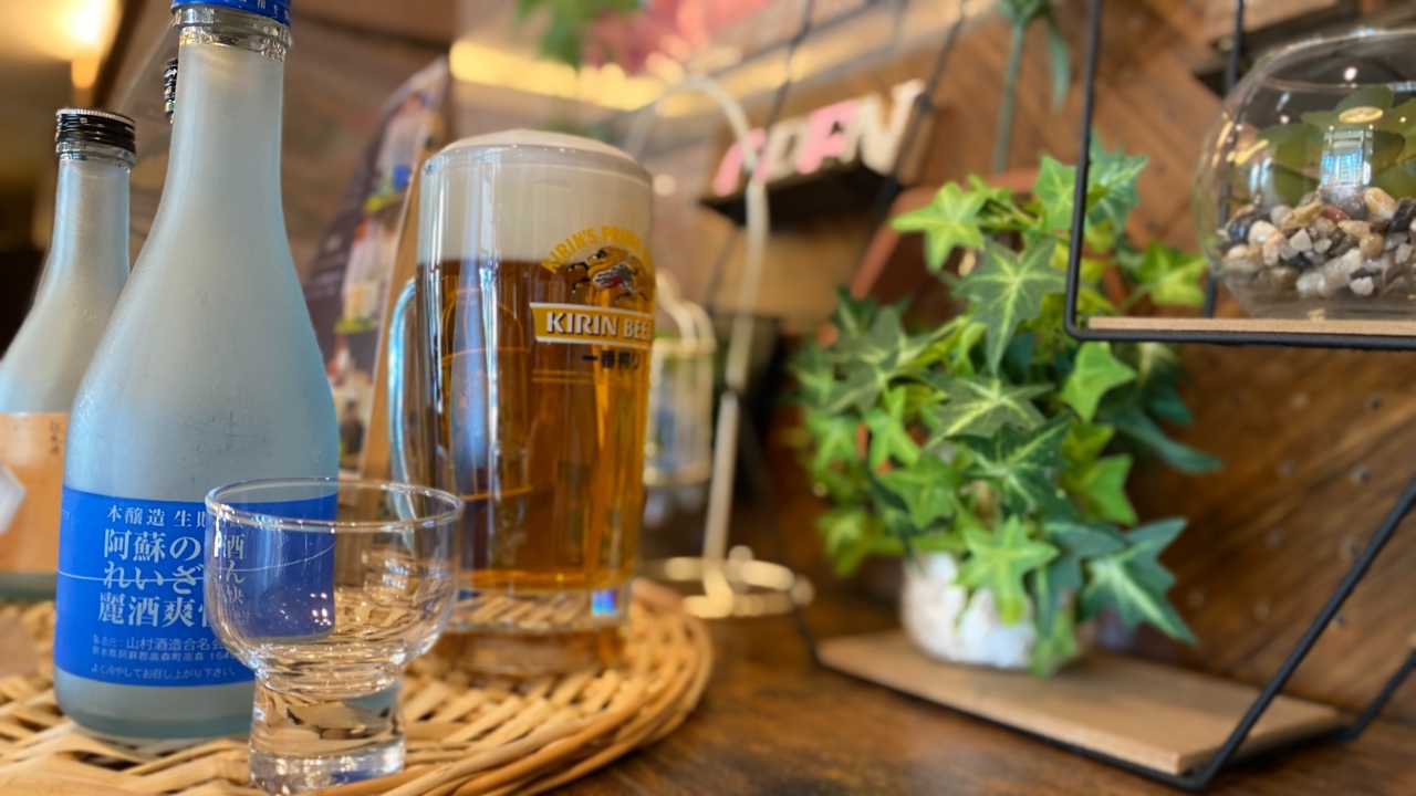 夕食レストラン「花々亭」ドリンク類も豊富