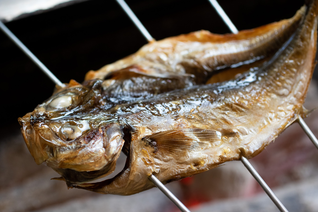 音羽亭朝食焼魚鯵