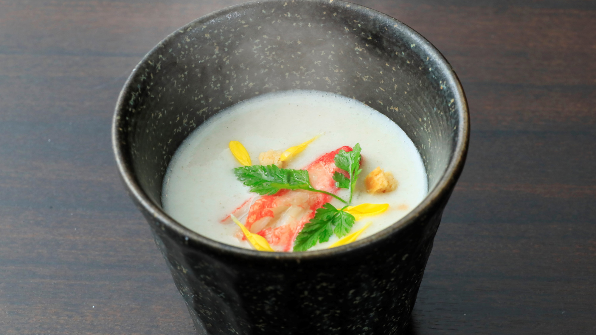 【夕食】山芋のすり流し濃縮昆布仕立て