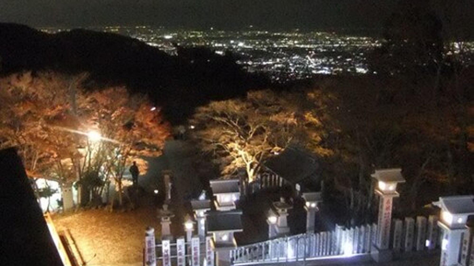 大山阿夫利神社下社からの夜景