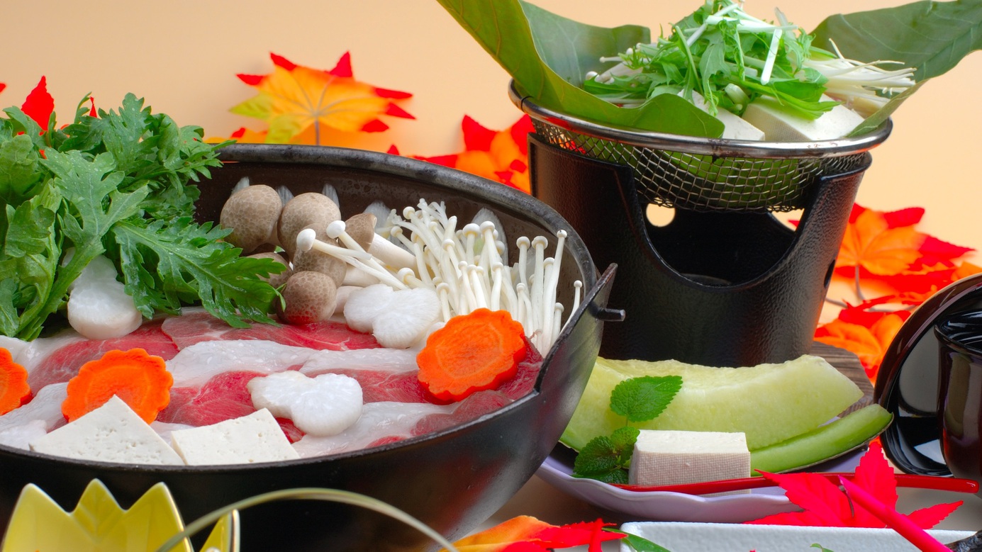 豆腐料理とイノシシ鍋一例