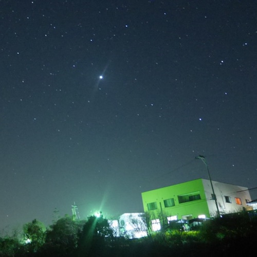【星空】宿上空を撮影、宿の周りでもたくさんの星ご覧になれます