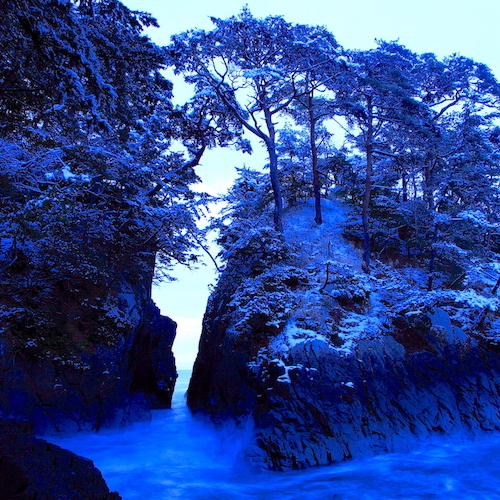 【神割崎】冬の神割崎も景色がとても綺麗で、静けさと、澄んだ空気を味わうことが出来ます