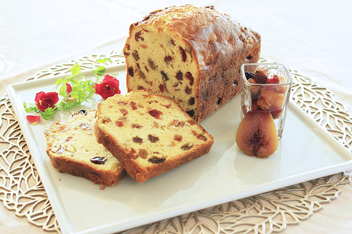 ドライフルーツのパウンドケーキ